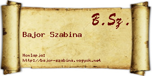 Bajor Szabina névjegykártya