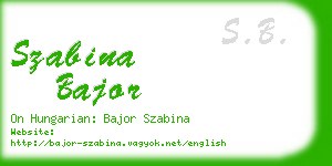 szabina bajor business card